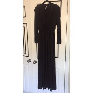 Black long sleeve maxi dress